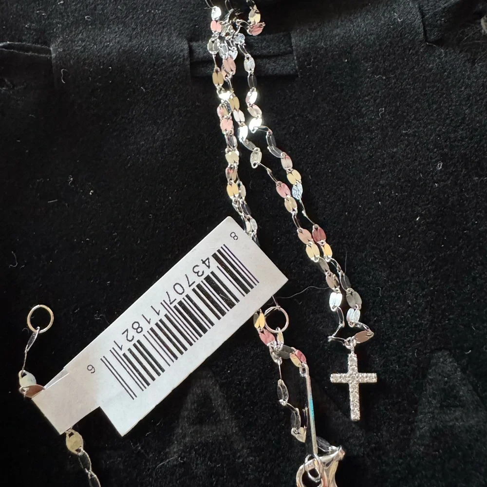 Lana 14k Gold Flawless Mini Cross Necklace - Picture 3 of 5